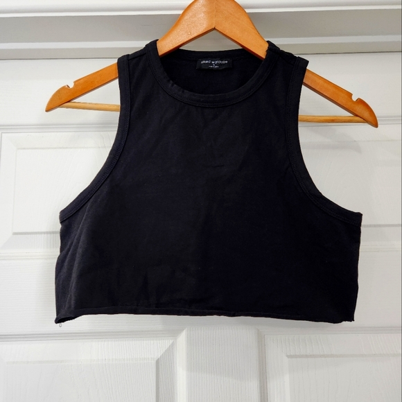 naked wardrobe Tops - Naked Wardrobe Black Crop Top Size XS
